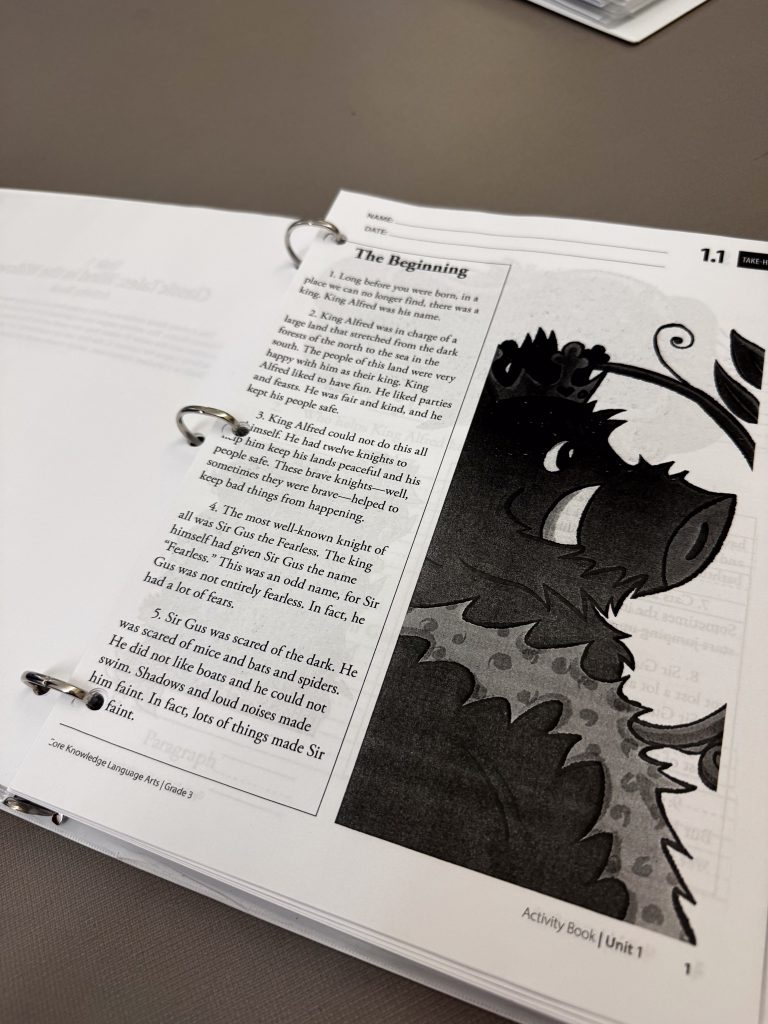 Page of Activity Book